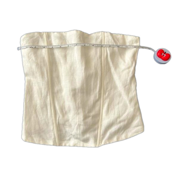 Women’s White Bustier with Boning for Shape, size Small - Picture 3 of 5